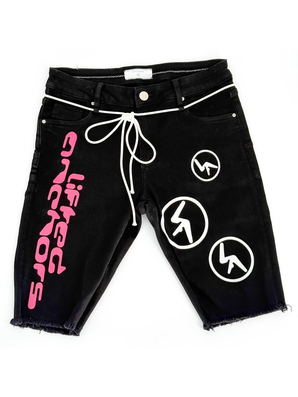 Lifted Anchors Aphex Puff Print Denim Twin Jean Shorts Men's Size 30
